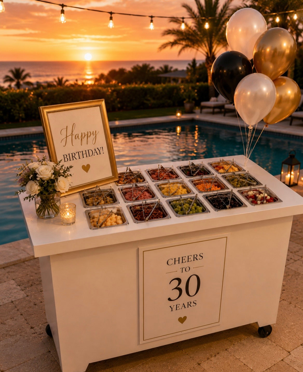 Mobile Charcuterie Cart